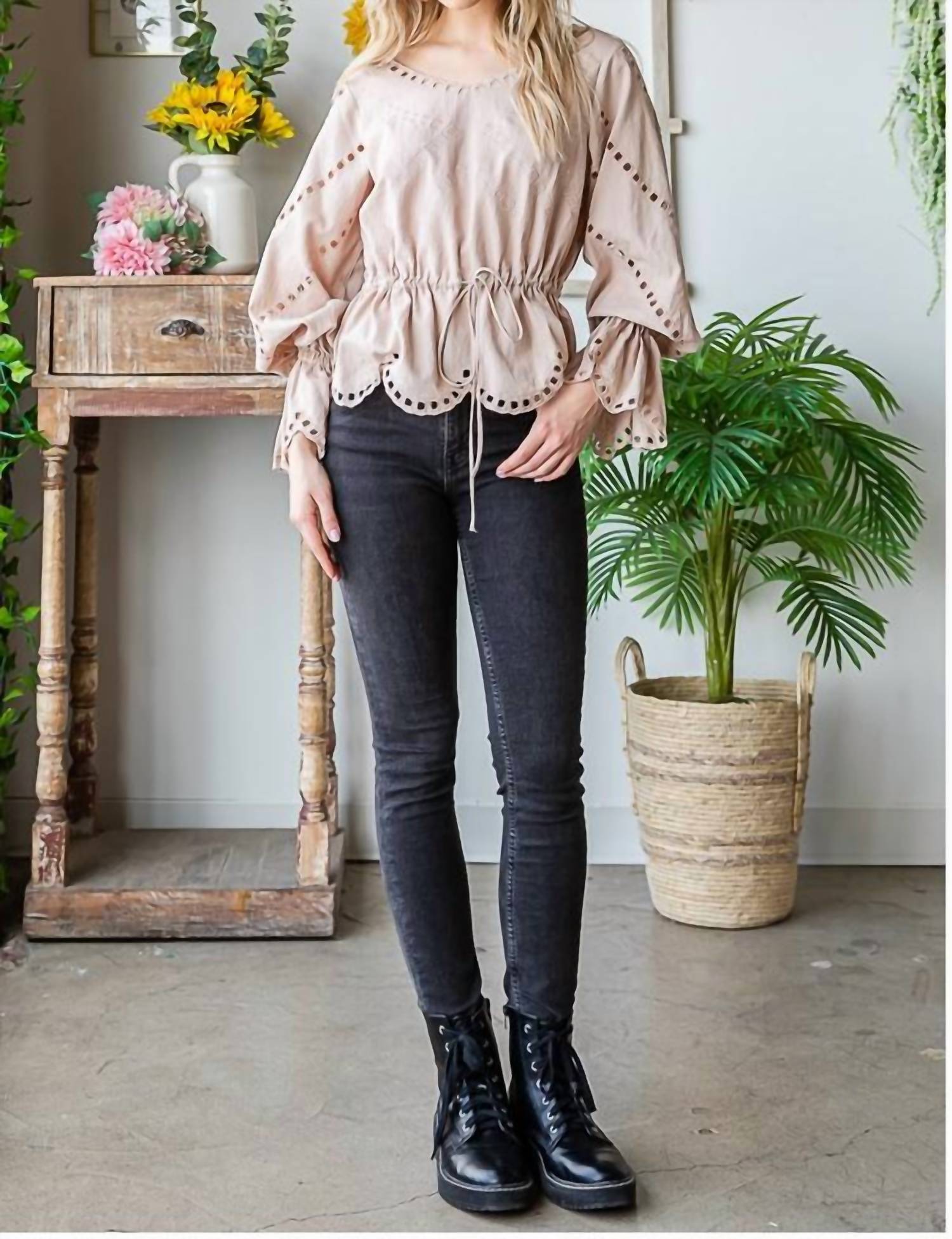 Oli & Hali - Coco Peasant Top