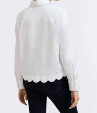 Foxcroft Scarlett Stretch Matte Sateen Long Sleeve Shirt in white - women's shirt - view 4