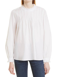 Rails Ariana Ruffle Pleat Blouse in white - women's blouse