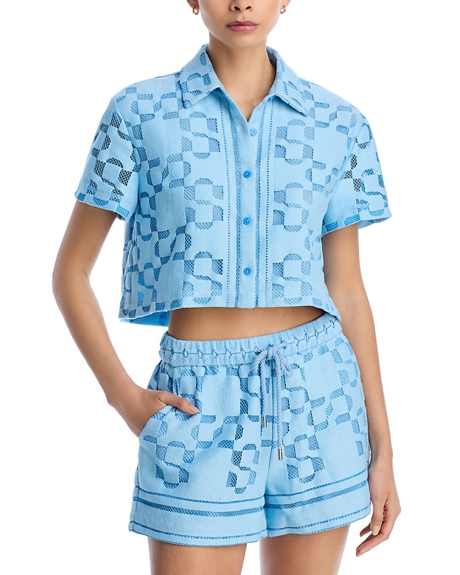 Simkhai - Makaia Cropped Button Down Shirt