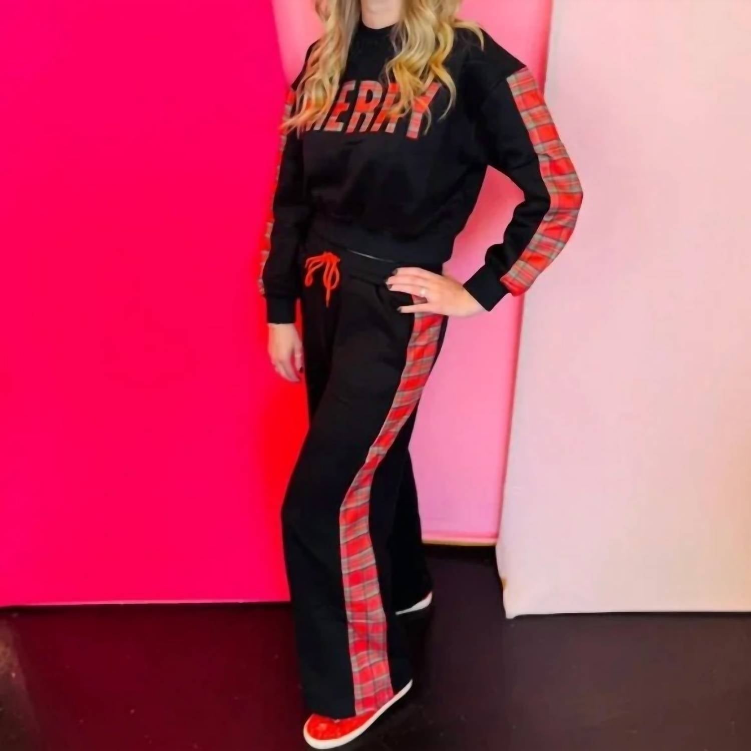 Blakeley - Merry Plaid Pant Set