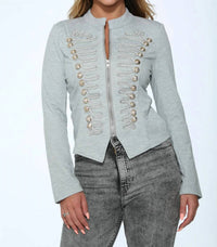 Orchid Bloom - Passementerie Detailed Military Jacket