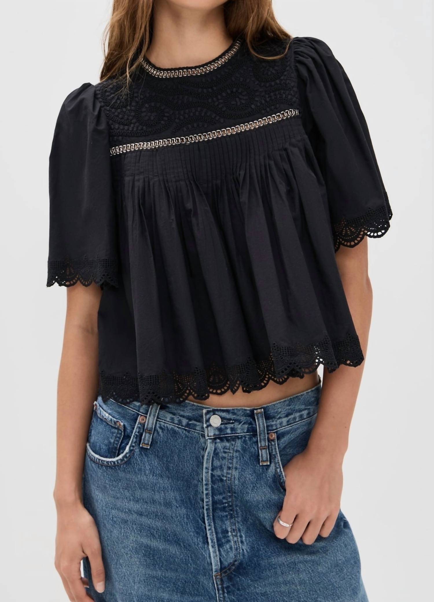Sea - Larissa Embroidery Top