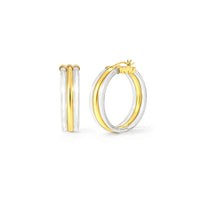 Gold & Honey - Women's Ridge Lucite Hoop Earrings