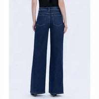 Vervet By Flying Monkey - Olivia Super High Rise Full Length Wide Jean