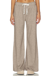 bobi Wide Leg Drawstring Pant in taupe - women's pants