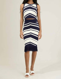Sugarlips - Lydia Striped Midi Skirt