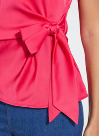 Lysse - Rosalia Tie Drape Mix Media Top