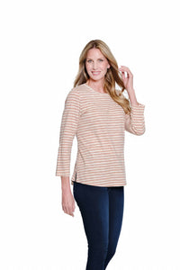 Multiples - Shaped Hem Scoop Neck Top