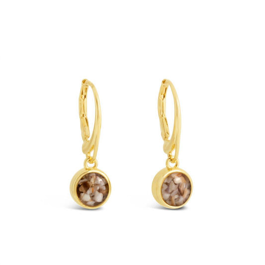 Dune Jewelry - Sand Jewel Leverback Earrings - Round