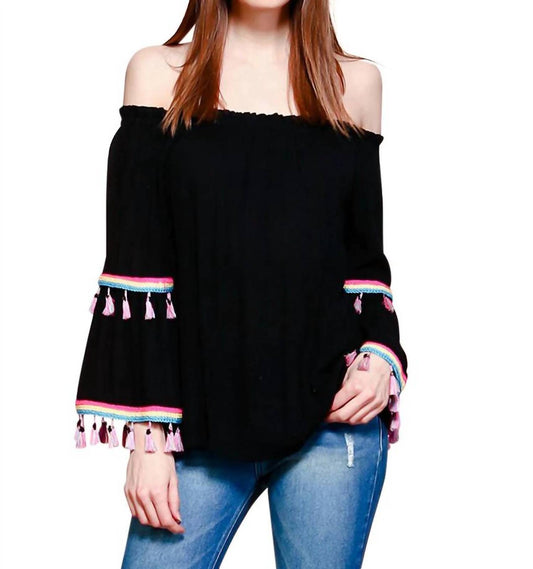 Velzera - Tassel Off The Shoulder Top