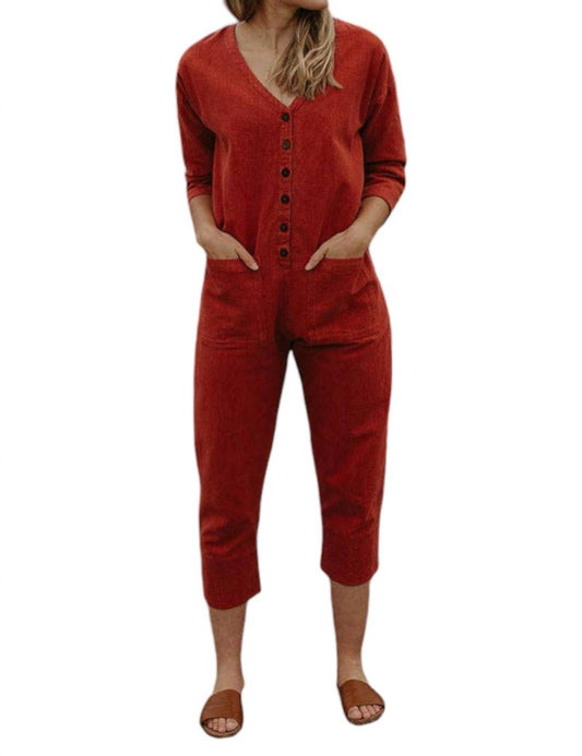 Happy French Gang - Madder Button Front Jumpsuit