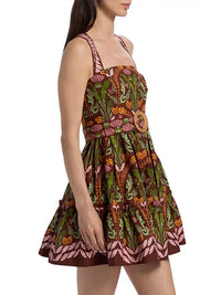 Cara Cara Julietta Mini Dress in brown - women's dress - detail view