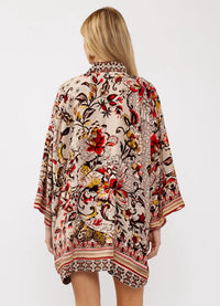 Lovestitch - Reversible Open Front Boho Floral Kimono