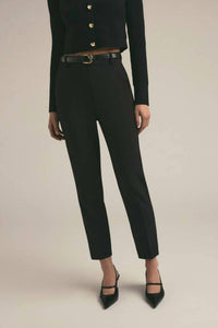 Favorite Daughter Cigarette Straight Leg Pant in black - women's pants