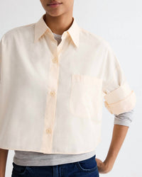 TWP Next Ex Shirt in creme de peche 1 - women's long sleeve top - view 5