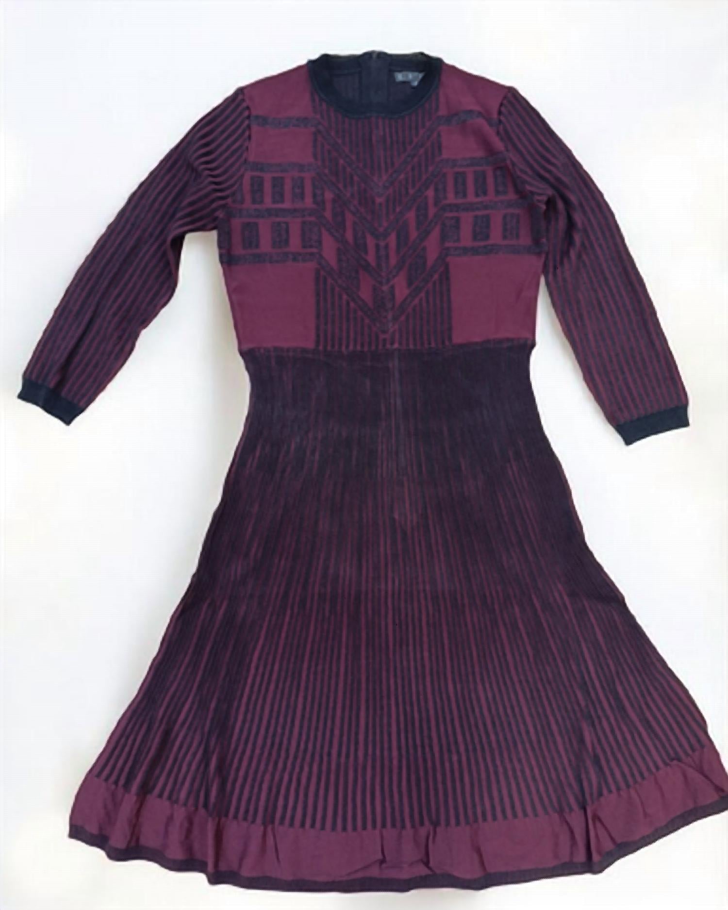 Elio - Women's Textured Knit Midi Dress