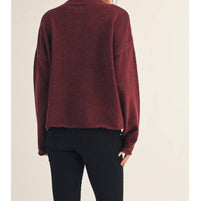 Jodifl Forevermore Cardigan in burgundy - women's cardigan - detail view