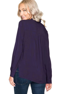 She + Sky - Lace Up Shirt