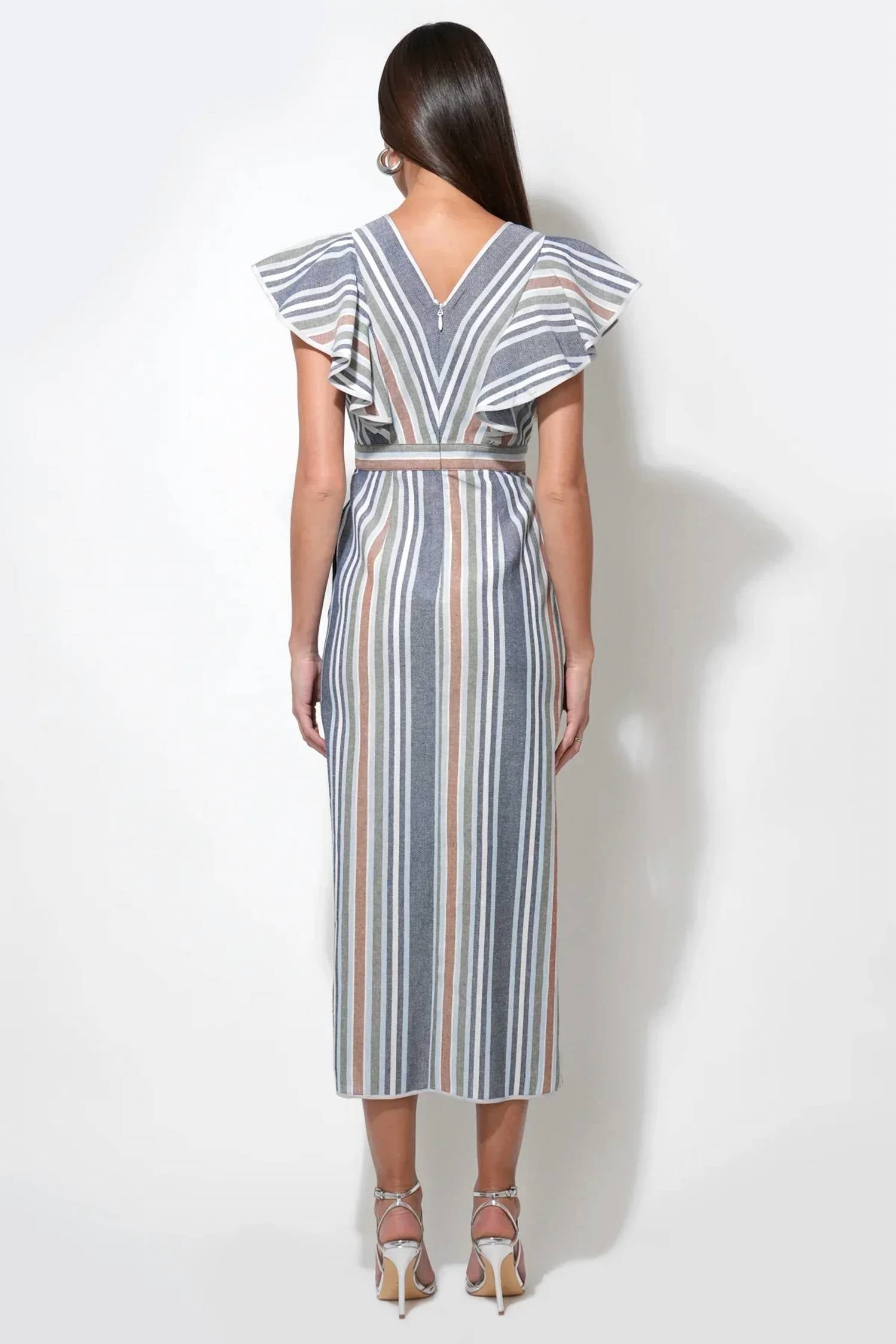 Adelyn Rae - Etta Flutter Sleeve Maxi Dress