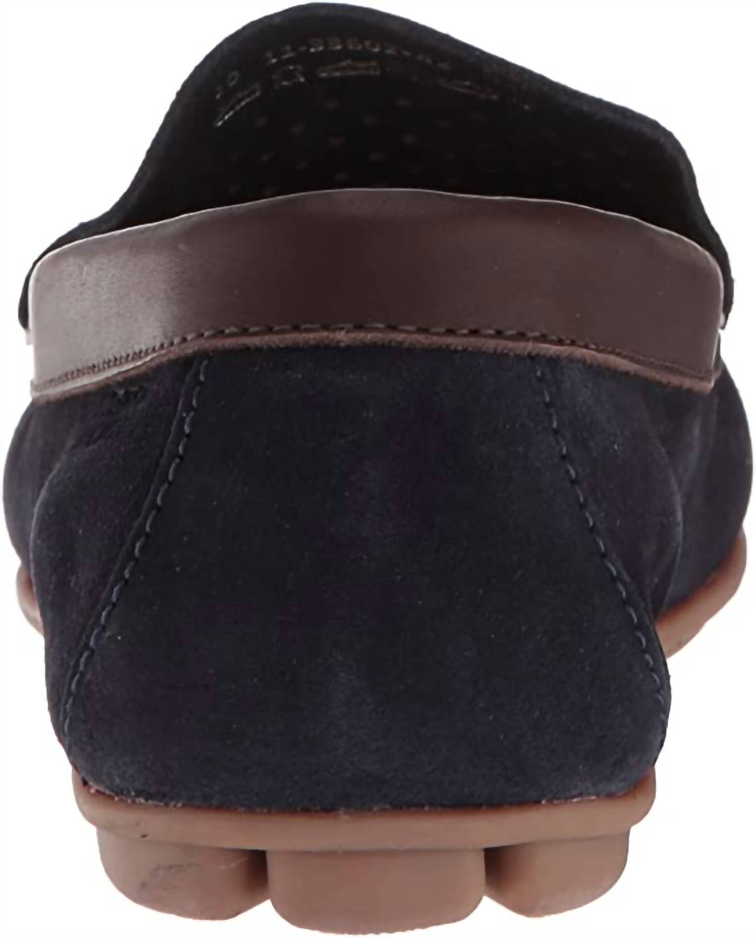 Ara Men's Merrick Moccasin Shoe in navy - men's loafer - alternate view