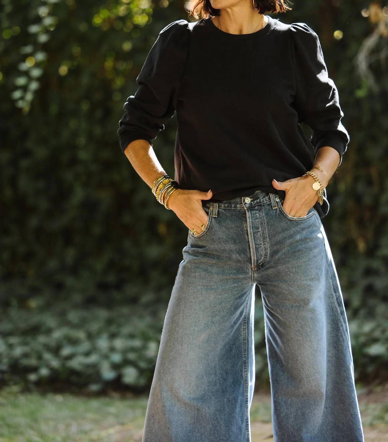 Shop Kmj - Cooper Puff-Sleeve Sweatshirt