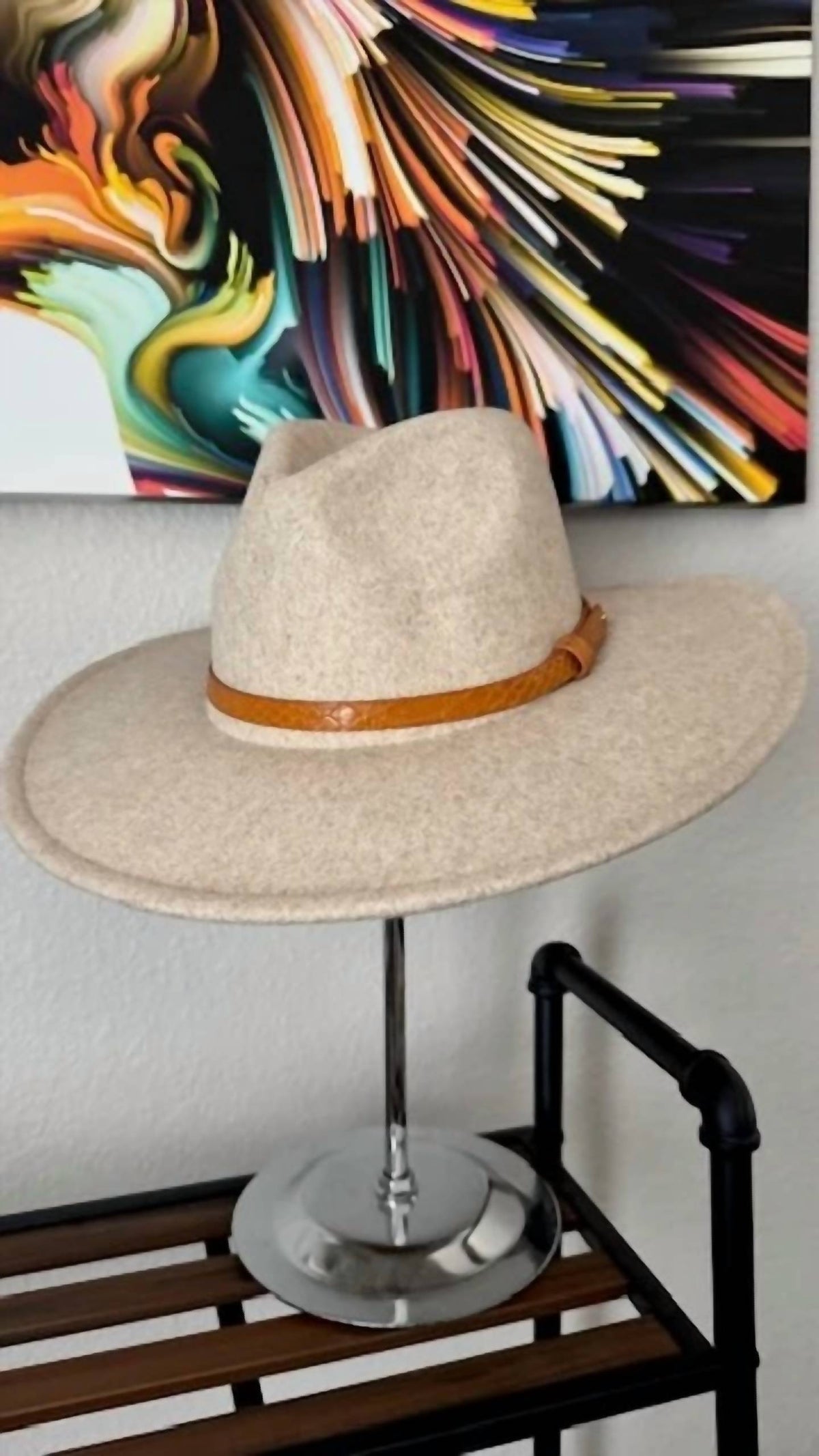 Fame - Women's Rattler Wide Brim Fedora Mix Blend Hat