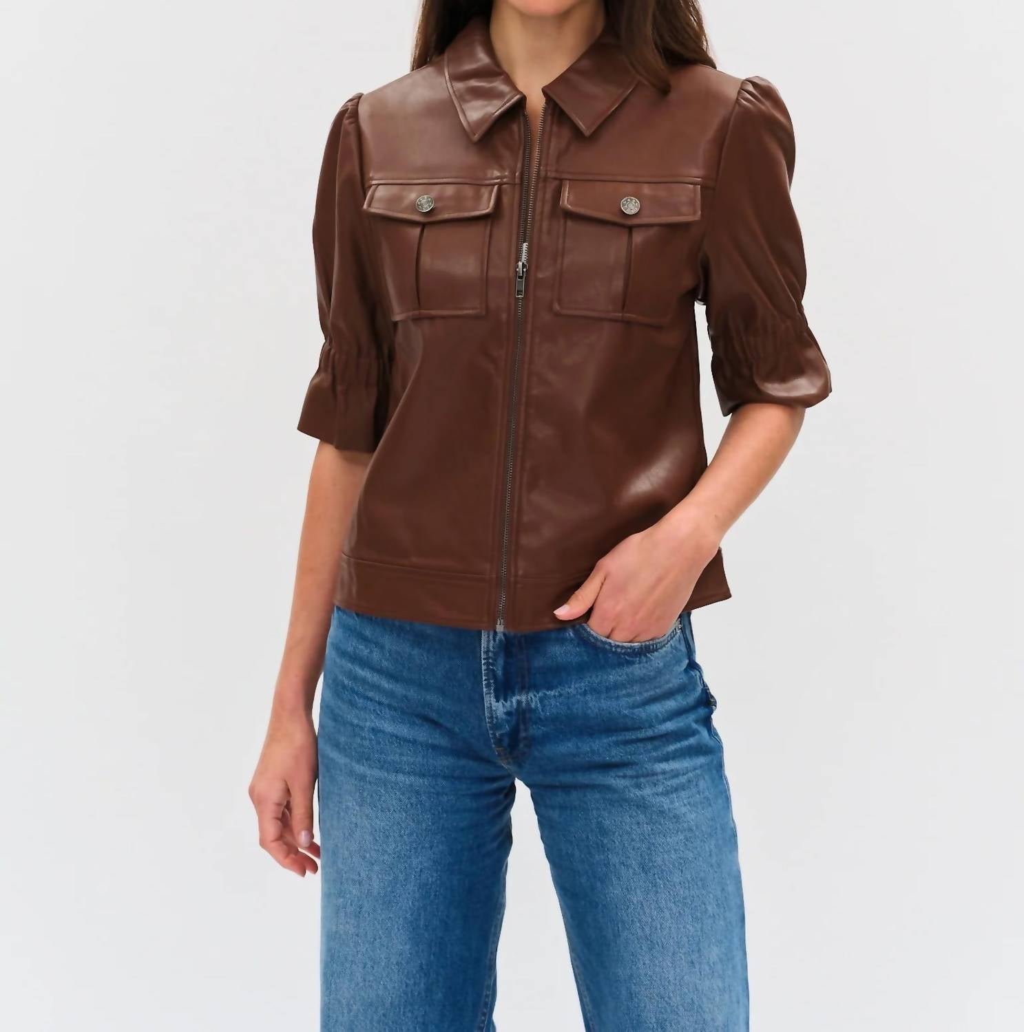 Six/Fifty - Jennifer Faux Leather Jacket