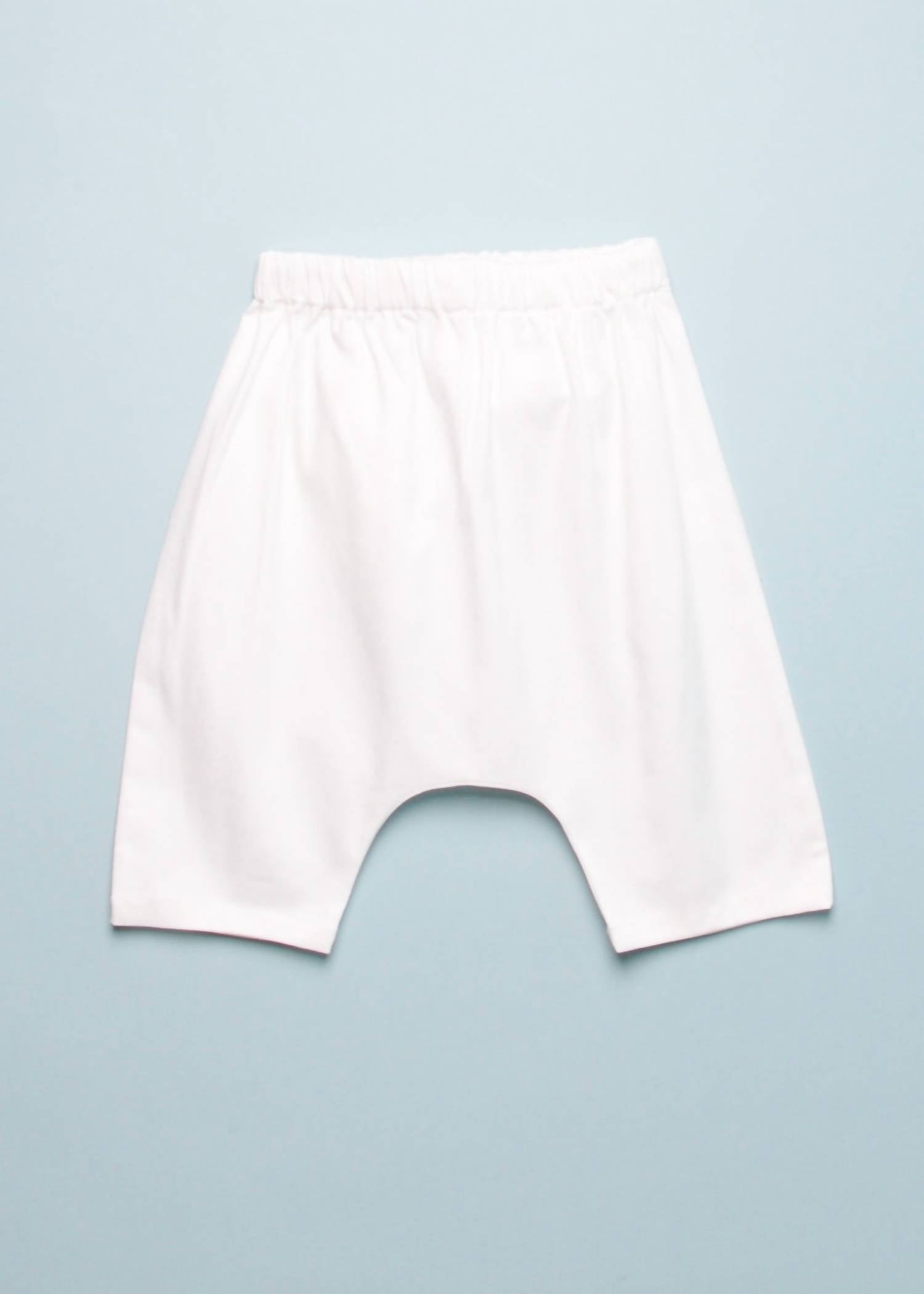 Anja Schwerbrock Baby's Piri Trousers in soft white - kids' pajamas