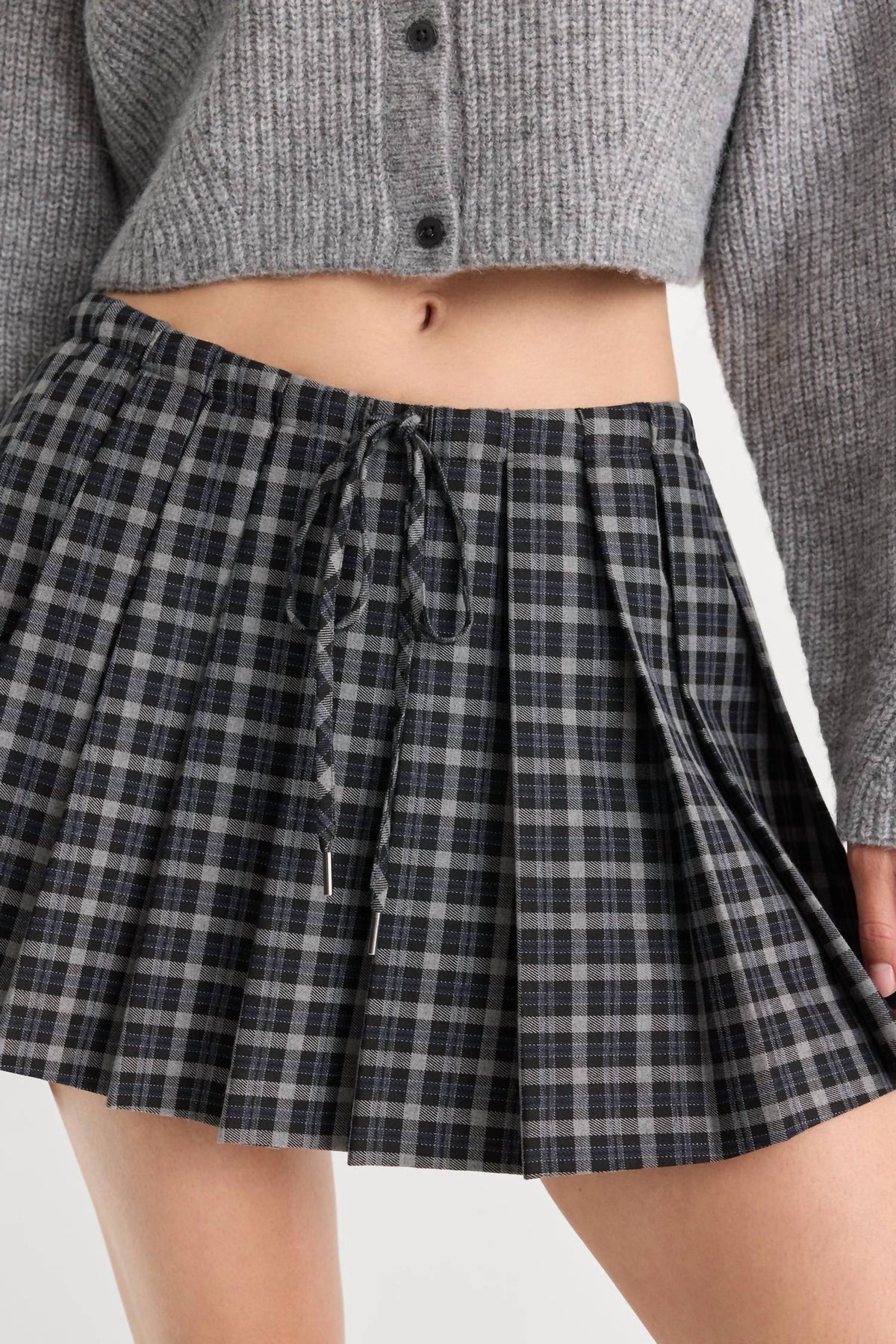 Good American - Pleated Mini Skirt