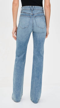 Veronica Beard Crosbie High Rise Wide Leg Jeans in rebel stone - women's jeans - alternate view