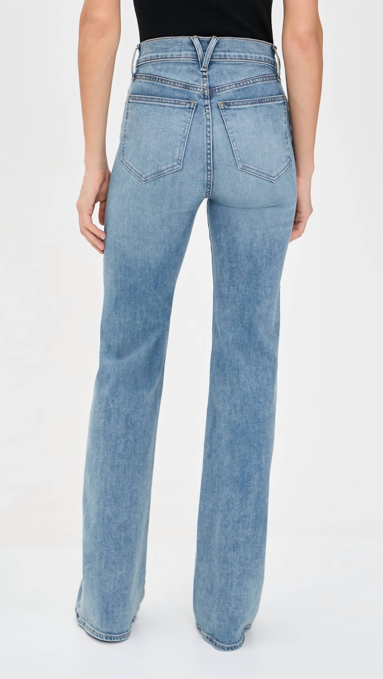 Veronica Beard Crosbie High Rise Wide Leg Jeans in rebel stone - women's jeans - alternate view