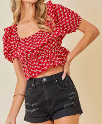 Day + Moon - Ruffle Lace Top