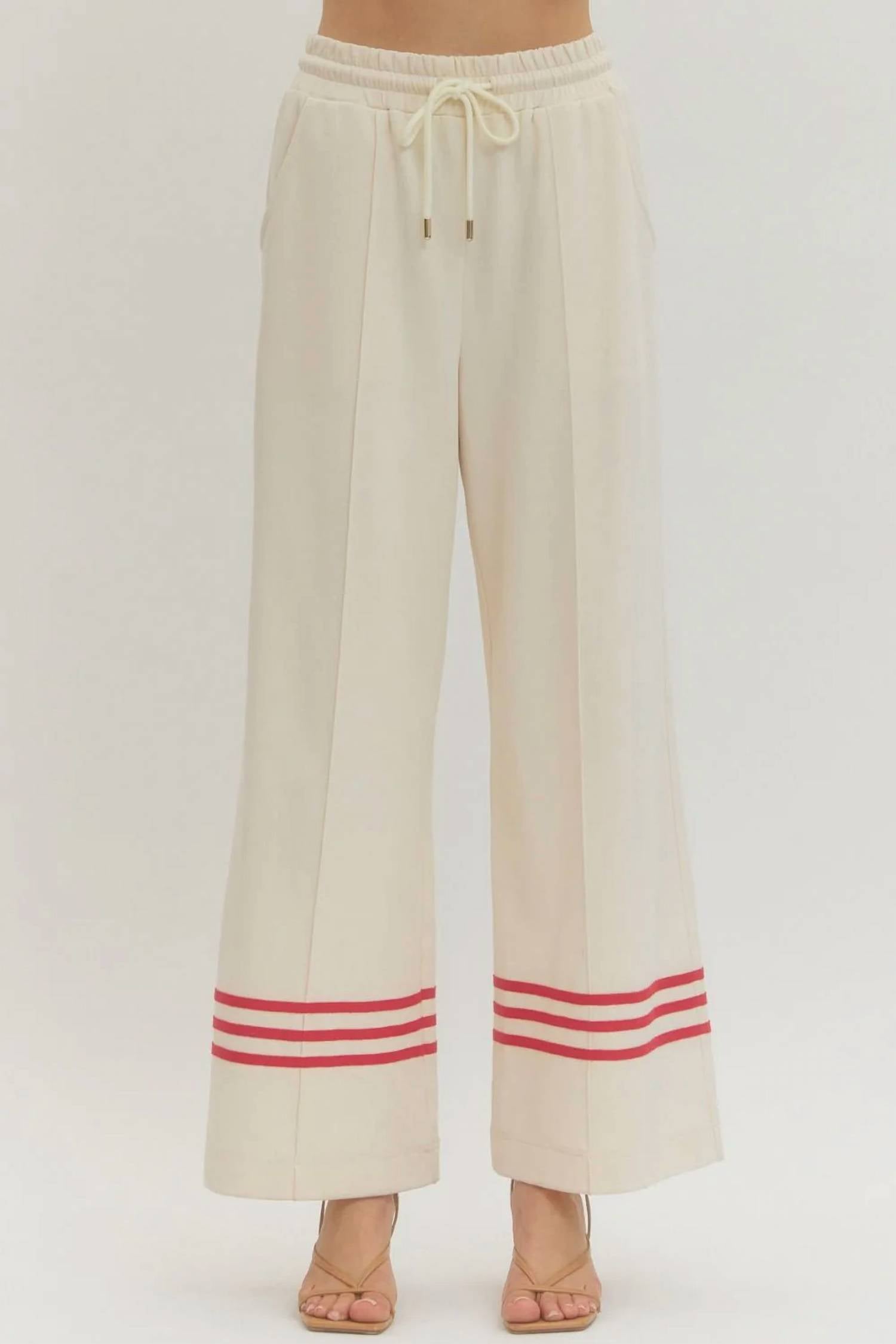 Entro - Trim Wide-Leg Pants