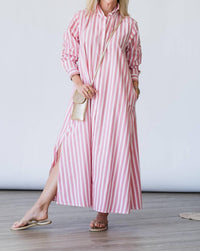 XIRENA Boden Dress in rosebud stripe - women's dress