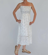 Adora - Squareneck Floral Midi Dress