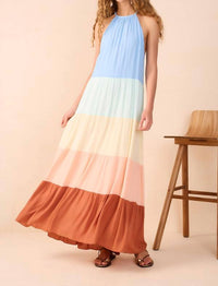 Dress To - Marias Colourblock Crepe Maxi Dress