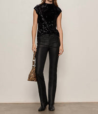 Sanctuary - Funnel Neck Sequin Top