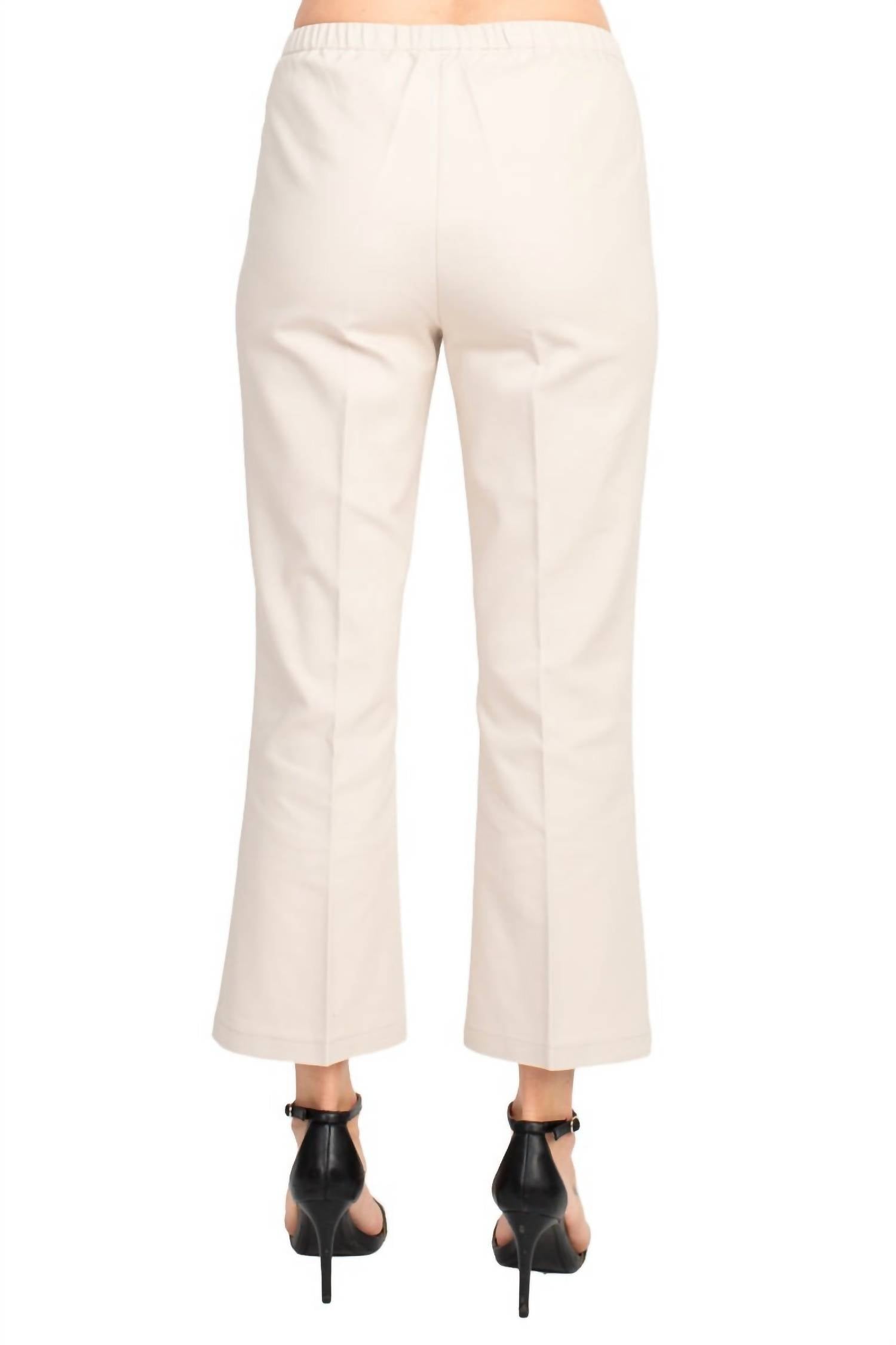 Peace Of Cloth - Regan Crop Flare Stretch Cotton Pant
