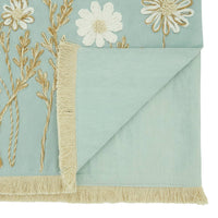 Saro Lifestyle - Embroidered Floral Decorative Table Runner