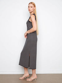 Charlie B - Scuba Stripe Yarn Dye Sleeveless Dress