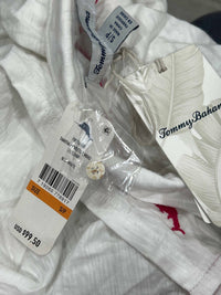 TOMMY BAHAMA Women's Embroidered Split Neck Polo Shirt in white - women's t-shirt - alternate view