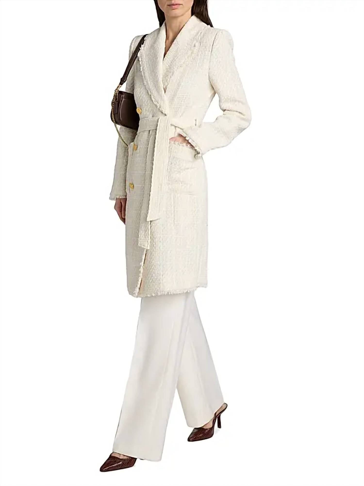 L'Agence - Cooper Unlined Tweed Coat