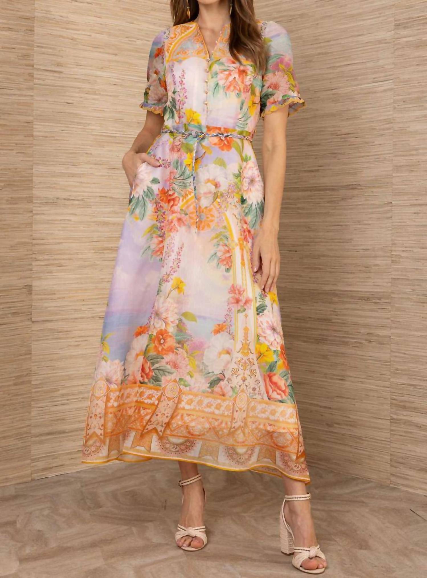 Hale Bob - Cyrilla Linen Organza Maxi Dress