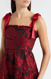 Zoe And Claire - Floral Jacquard Dress