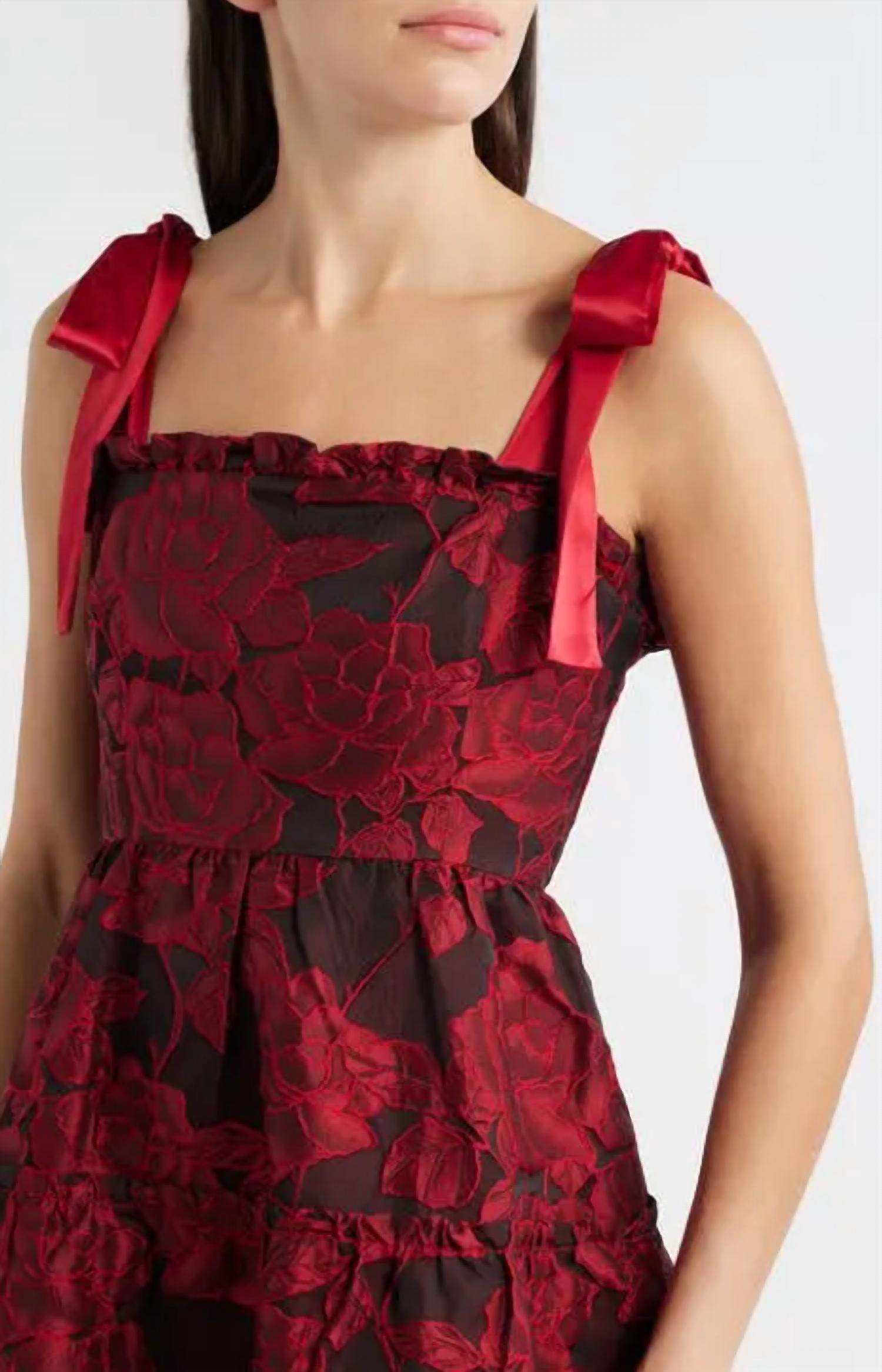 Zoe And Claire - Floral Jacquard Dress