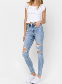 Vervet By Flying Monkey - High Rise Distressed Skinny Jean
