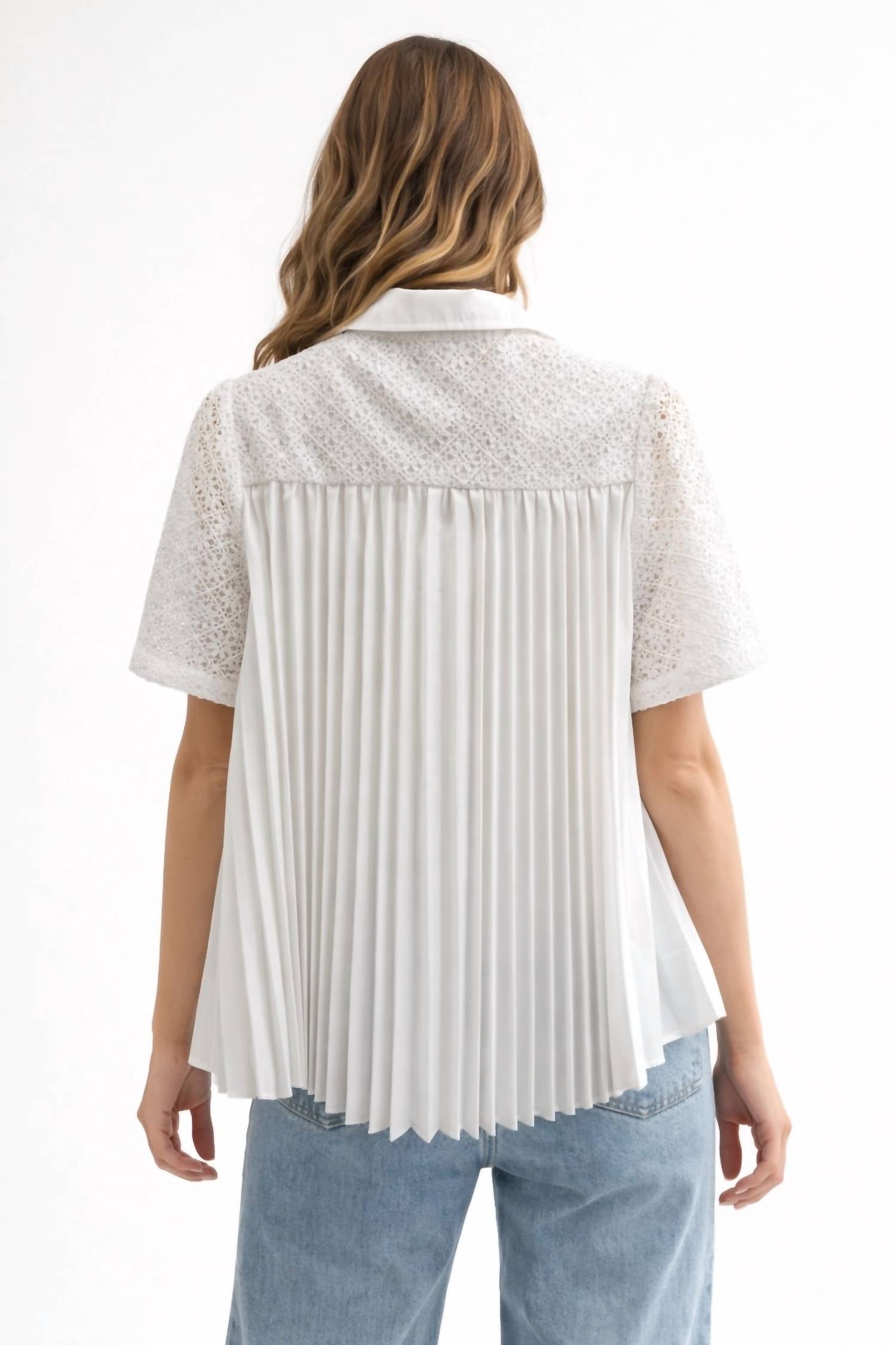 Joh - Cora Lace Pleated Top
