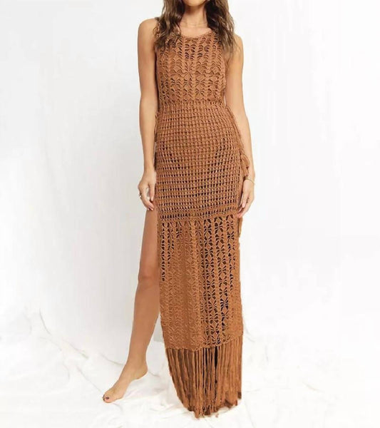 Little Trendy - Franny Knitted Beach Cover Up Maxi Dress