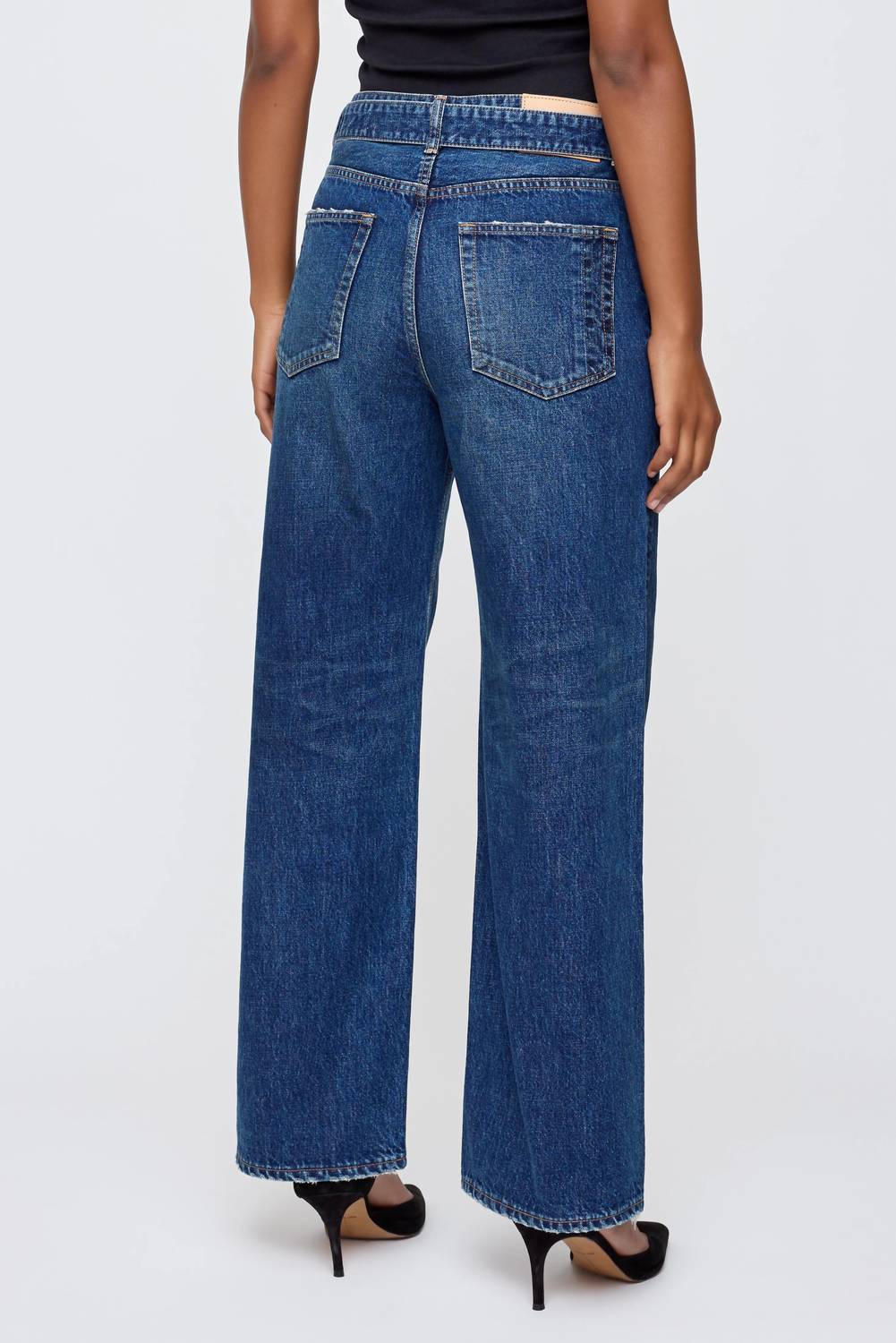 Moussy - Tioga Belt Design Straight Jeans